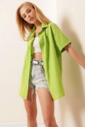 20120 Oversize Kısa Kollu Gömlek - A.Yeşil resmi